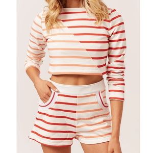Solid & Striped Top and Short SET - SZ M NWT